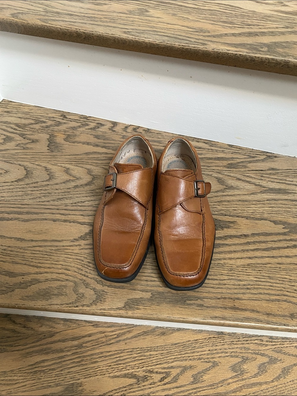 Florsheim boys Leather Single Monk Strap dress shoes